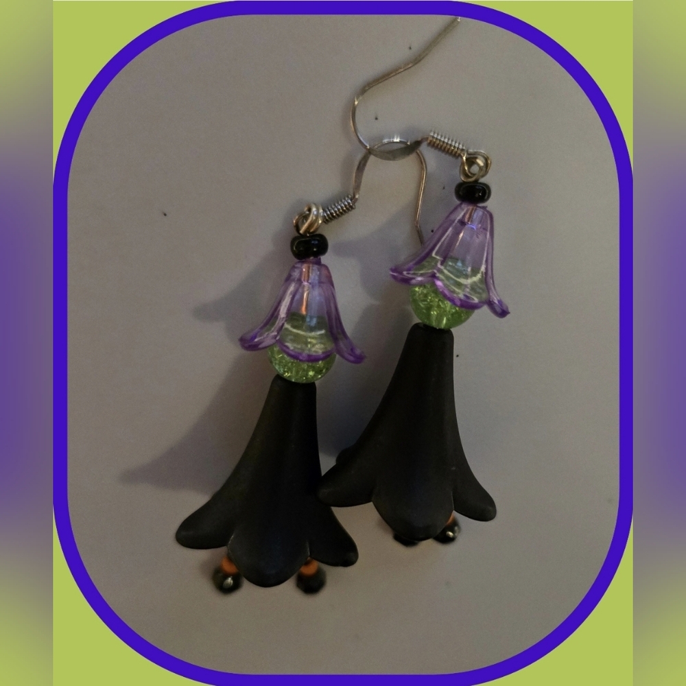 Earrings~Handmade~Witchy Dangle Earrings~1 of a Kind~NEW~Gift for Her